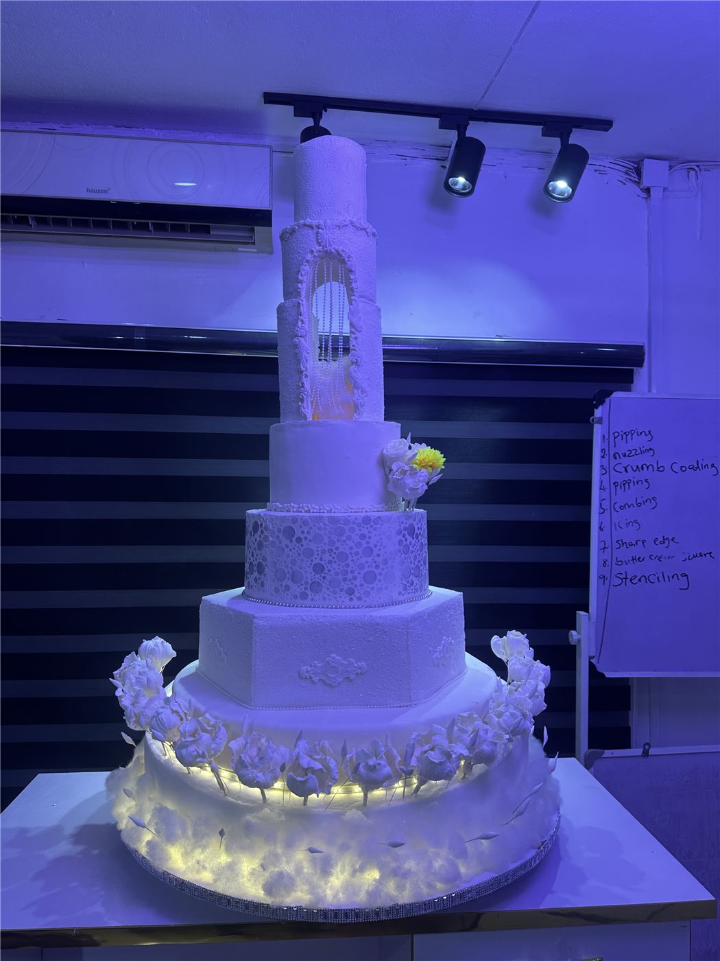 White Wedding Cakes, design 2 by Anah Cakes